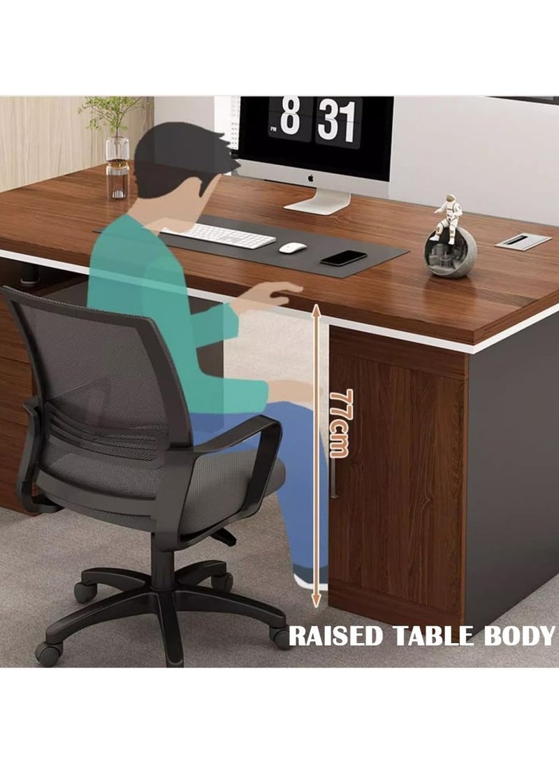 Generic - Executive Office Table Large Computer Table Computer Desk with 3 Drawers and 1 Cabinet Student Study Desk Writting Desk for Home Office - Image 1