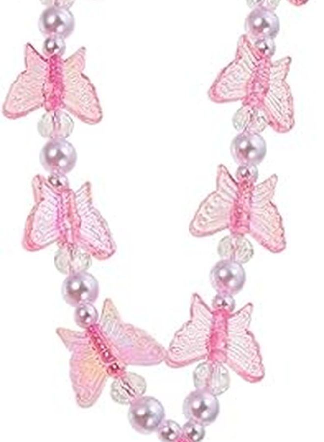 Pink Butterfly Phone Chain Charm With Beads Tassel Resin Cartoon Mobile Case Decor 16X0 8X0 8CM - Image 1