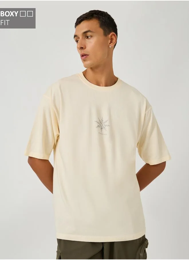 ستايلي Styli Sun Printed Boxy Cotton T Shirt