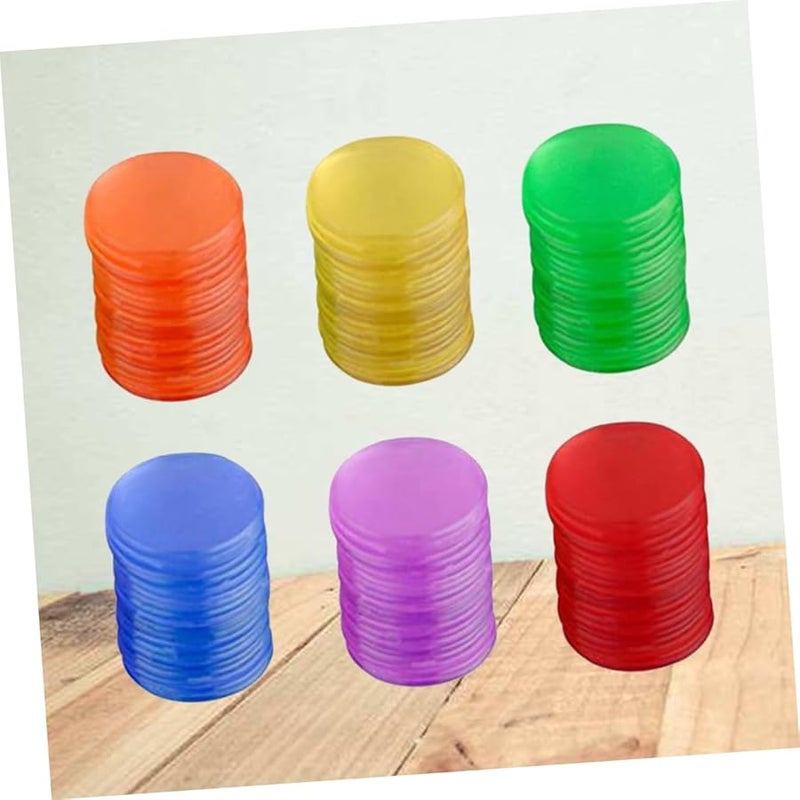 Artibetter 250 قطعة 19 مم رقائق عد بلاستيكية ملونة علامات ألعاب لتعليم الأطفال البنغو وأنشطة الفصل الدراسي - Image 4