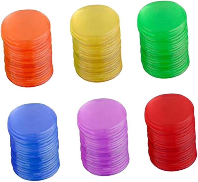 Artibetter 250 قطعة 19 مم رقائق عد بلاستيكية ملونة علامات ألعاب لتعليم الأطفال البنغو وأنشطة الفصل الدراسي - Image 2