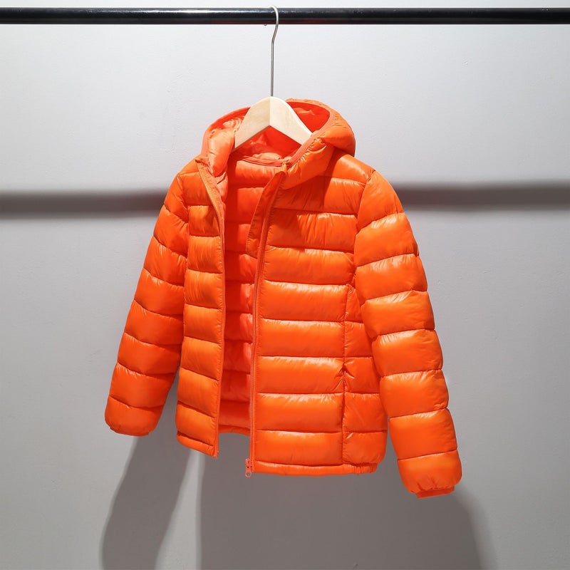 Lightweight Kids Winter Cotton Jacket Orange 
