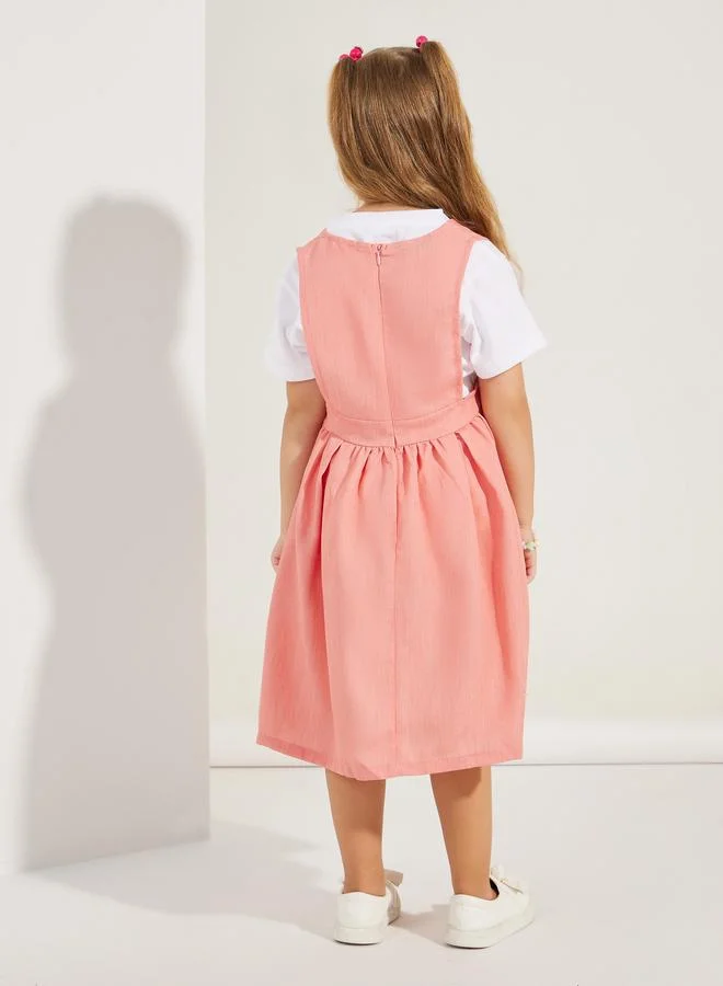 Styli Sleeveless Pink Jumper Dress