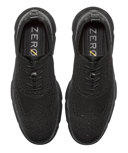 Cole Haan 4.Zerogrand Stitchlite Men's Oxford Shoes, Lightweight Breathable Knit, Modern Casual Style, Lace-Up Design, Black Knit/Black - 10 - Image 5