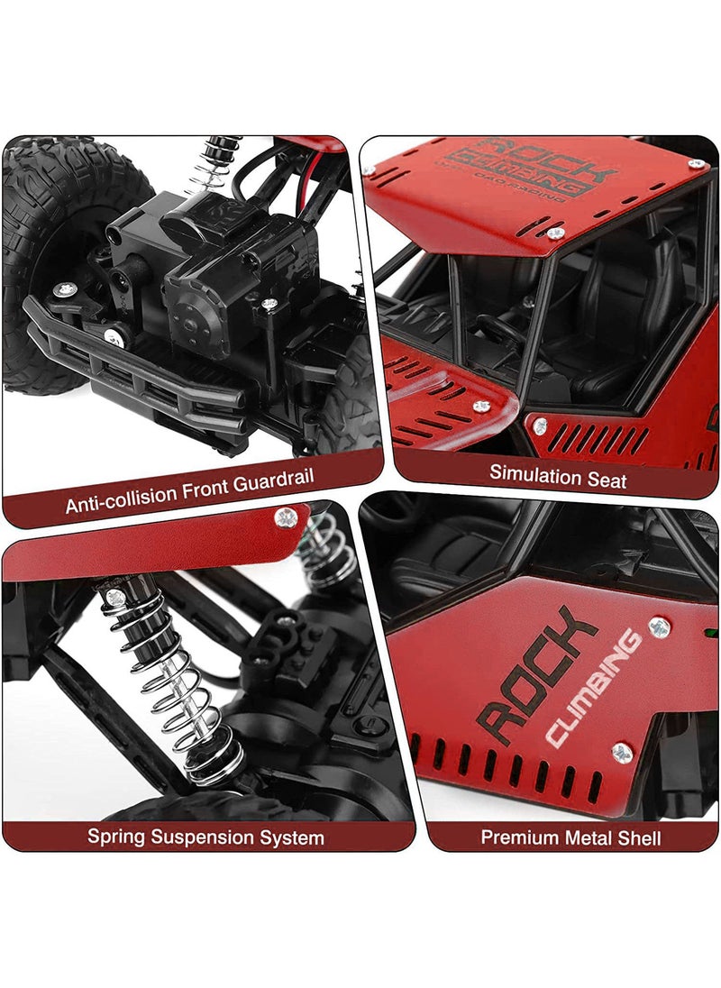 KIDWALA Remote Control Monster Truck Rechargeable Battery Red 1:16 2.4G Toys for Boys 6-10 years old - Image 5