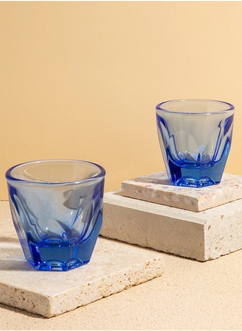 notNeutral - Vero Cortado Glass/Coffee Cup, Ocean - 4.25 oz, Set of 2 - Image 1