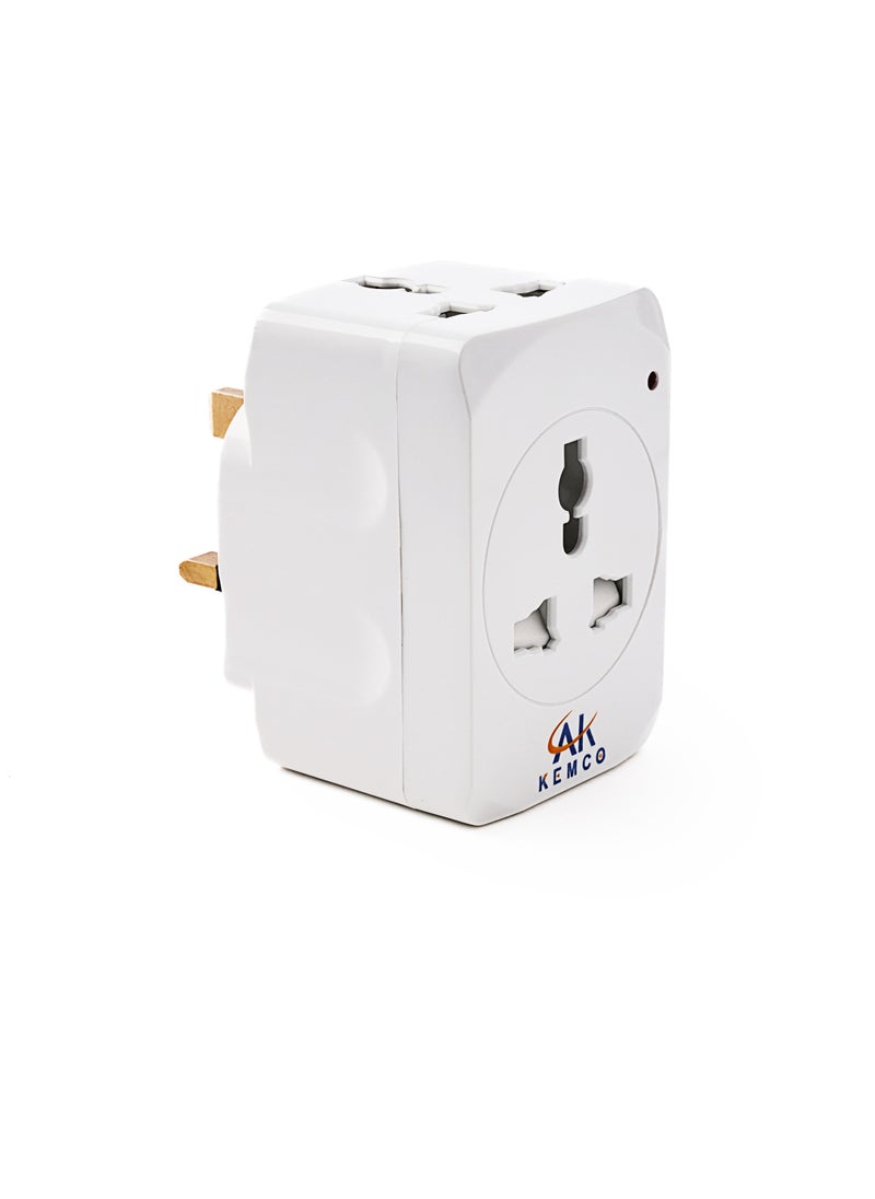 AK KEMCO - Kemco 3 Way Universal Multi Adaptor Wall Mount Multi Plug Multi Socket AK-946 - Image 1