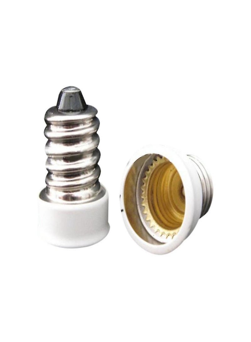 2pcs E14 To E12 Adapter Converter Lamp Holder Base Socket For E14 Led Light Bulb - Image 2