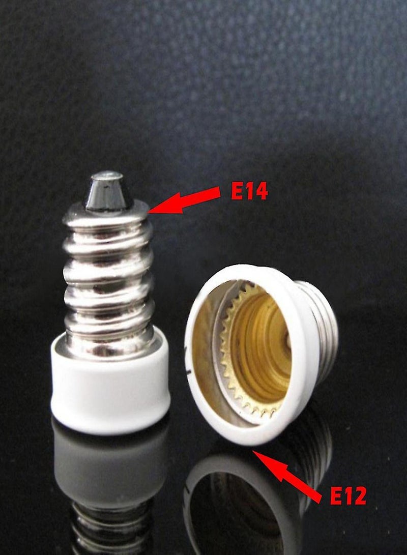 2pcs E14 To E12 Adapter Converter Lamp Holder Base Socket For E14 Led Light Bulb - Image 1