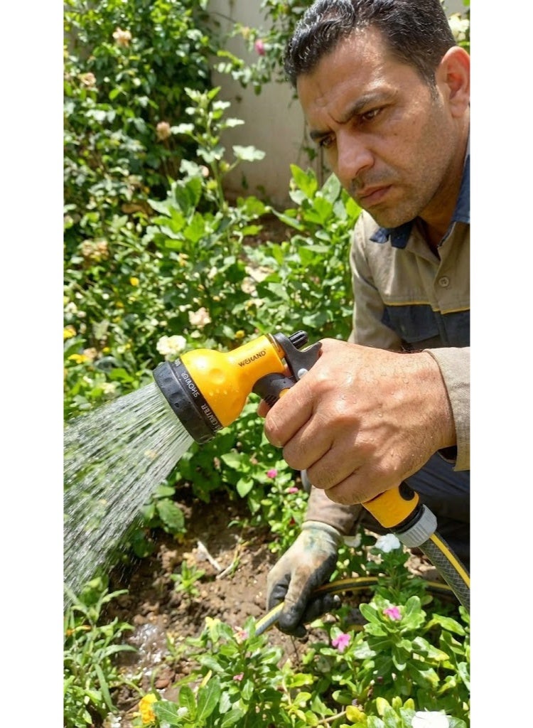 وي هاند مسدس رشاش خرطوم المياه بـ 7 أنماط قابلة للتعديل و4 وصلات – ضغط عالي، تحكم بالإبهام، ووصل سريع للنباتات والسيارات والحيوانات الأليفة - Image 4