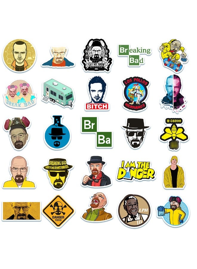 50-Piece Breaking Bad Stickers, Waterproof Unrepeated Stickers for Laptop,Skateboard, Water Bottles,Computer,Phone,Guitar, Stickers for Kids Teens Adult  - Image 3