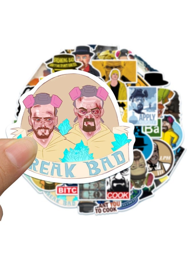 50-Piece Breaking Bad Stickers, Waterproof Unrepeated Stickers for Laptop,Skateboard, Water Bottles,Computer,Phone,Guitar, Stickers for Kids Teens Adult  - Image 5
