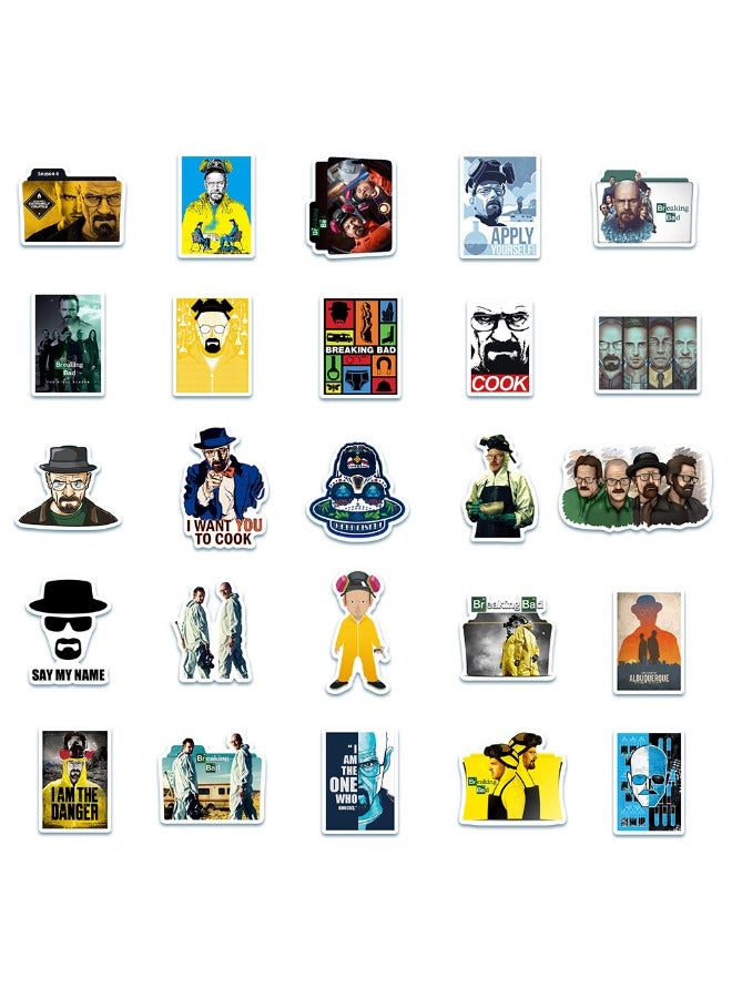 50-Piece Breaking Bad Stickers, Waterproof Unrepeated Stickers for Laptop,Skateboard, Water Bottles,Computer,Phone,Guitar, Stickers for Kids Teens Adult  - Image 2