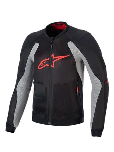 Alpinestars TroopAir Jacket L BlackAsh GrayBright Red - Image 1