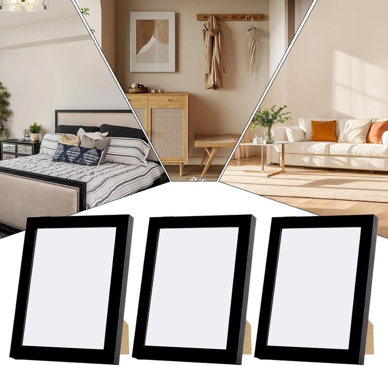 Wall Photo Frame - 8x10in Black Poster Holder | Desk Picture Frame - for Living Room Bedroom Office Party Holiday Home Dorm Apartment - Image 4
