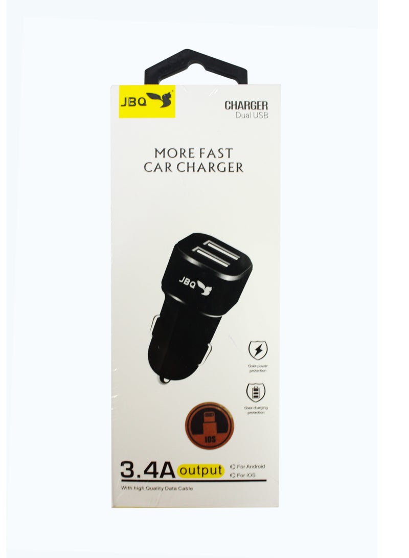 DUAL USB CAR CHARGER 3.4A OUTPUT