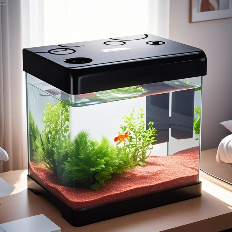 Pronetcus Betta Fish Tank,5 Gallon Glass Aquarium Starter Kit, Small Fish Tank with Filter and Light. - Image 1
