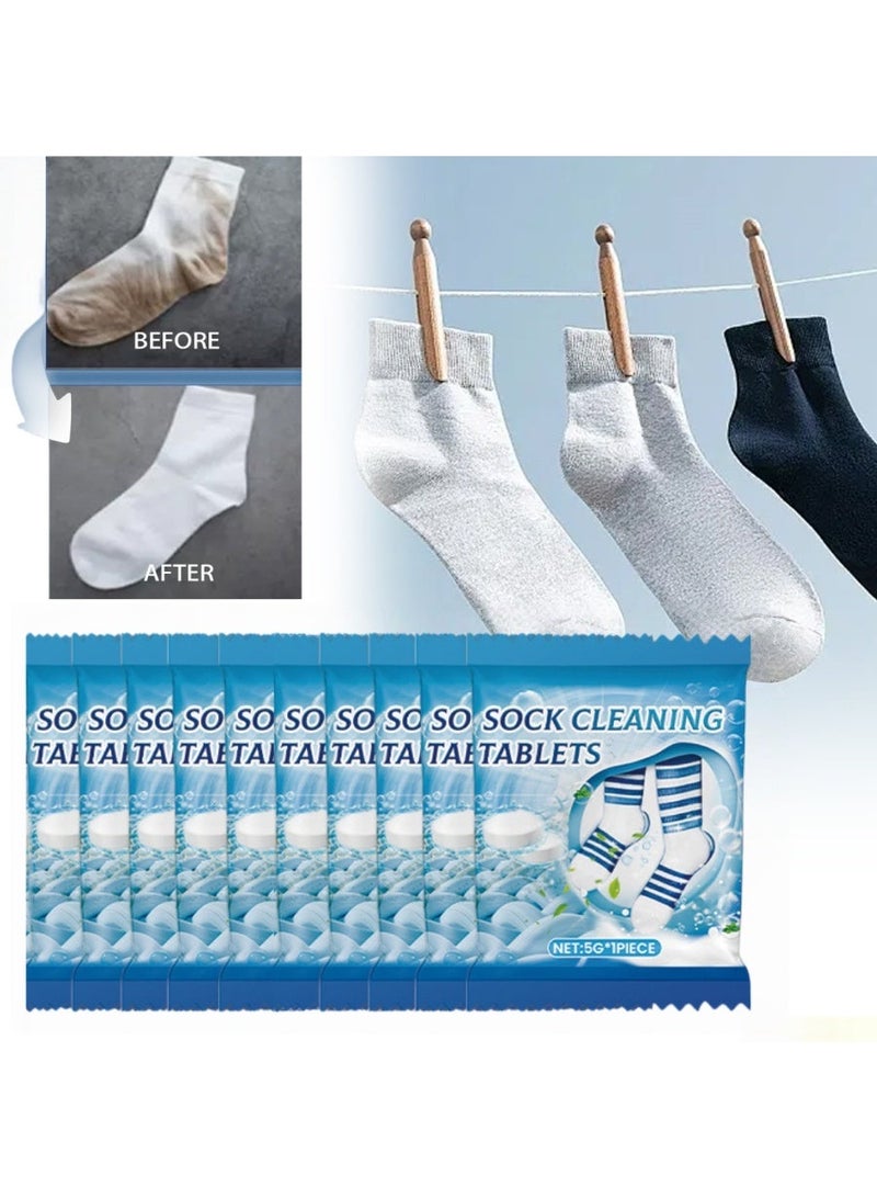 Sock Cleaning Effervescent Tablets, Gently Clean Stubborn Stains, Clean and Fragrant 5g*10pcs - Image 1