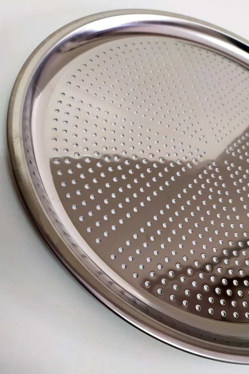 5 دي ام Perforated Steel Pizza and Lahmacun Tray Large Size -36 cm