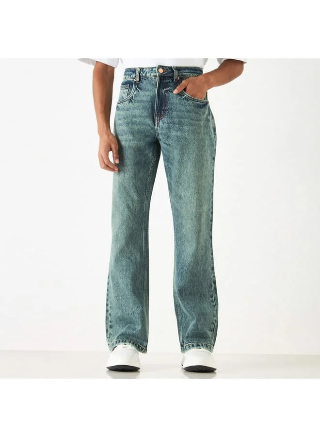 Lee Cooper Lee Cooper Solid Bootcut Jeans with Pockets
