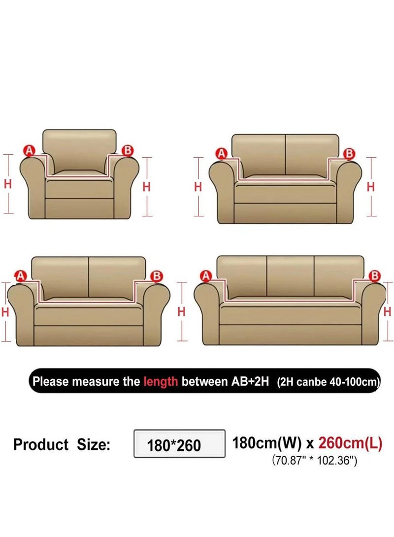 MarlaMall Sofa Cover for 2 Cushion Couch,Sectional Couch Covers Single Sofa Covers for Living Room,Washable Decorative Couch Cover,71"x 102" Couch Protector Sofa Slipcovers for Pet,Kids (Beige) - Image 2