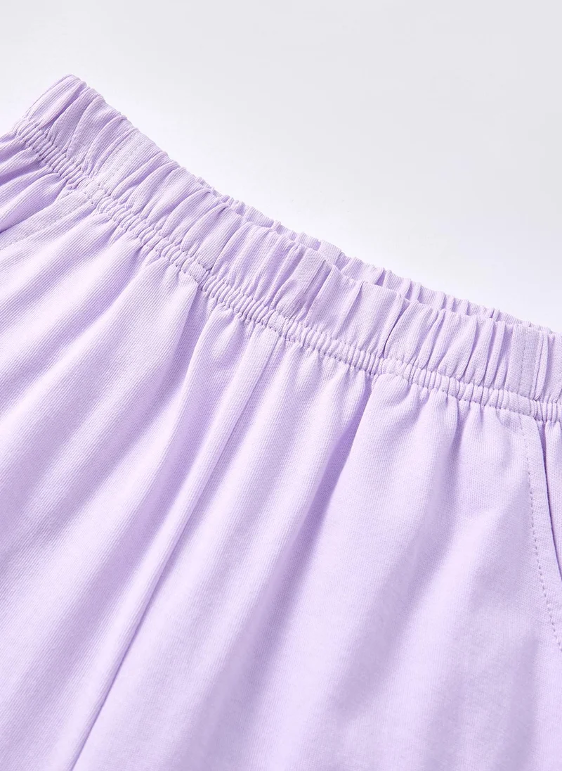 Balabala Baby Girl Knit Short Sleeve Suit