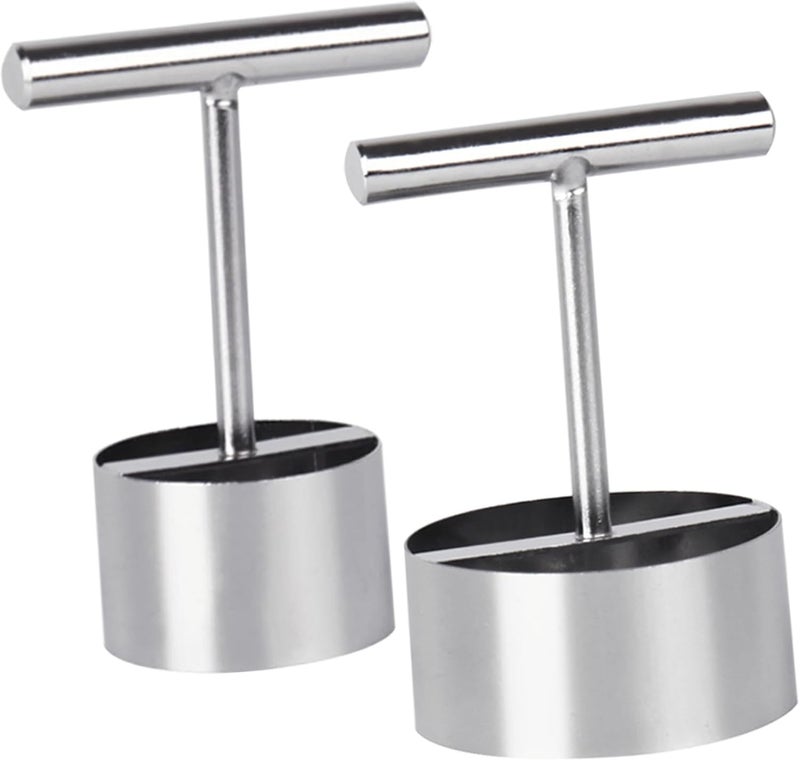 2pcs Stainless Steel Pear Corer and Fruit Pitter Set Large and Small Metal Fruit Coring Tools for Home Kitchen Hole Remover - Image 1