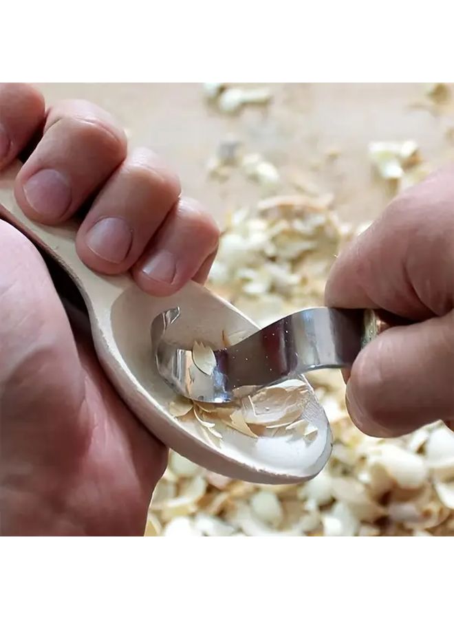 Woodworking Engraving Tools Set Carving Knife Stainless Steel Scimitar Straight Knife Wood Cutting Knife Scraper Spoon Knife Beech Handle - Image 3