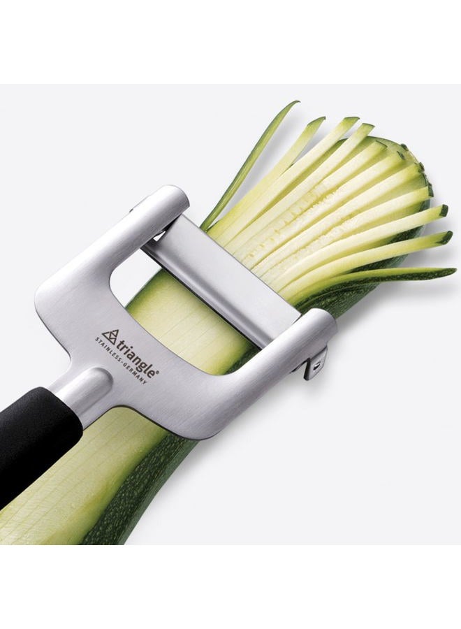 triangle قطاعة جولين 3 قطع - تشمل ثلاثة شفرات فولاذية مقاومة للصدأ فائقة الحدة - تخلق شرائح رقيقة إلى سميكة - مقبض جرين جريب - آمنة في غسالة الصحون - Image 4