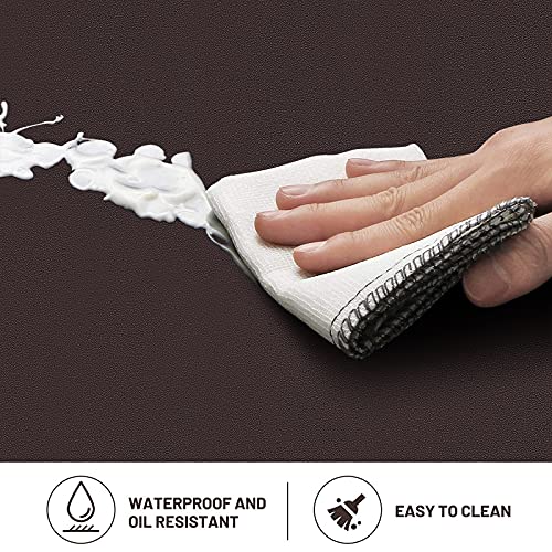 HappyTrends 2 PCS Kitchen Mat Cushioned Anti-Fatigue Floor Mat, Heavy Duty Ergonomic Comfort Foam Standing Mat, Waterproof Non-Slip Kitchen Rugs for Home, Office, Laundry,Chocolate - Image 5