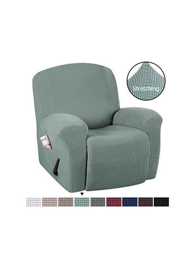 Green Tiger High Stretch Modern Spandex Sofa Cover Recliner Chair Slipcover 1 Piece Recliner Chair Furniture Cover Slipcover, Machine Washable Lycra Jacquard Fabric Stay in Place, Recliner - Charcoal Grey Sofa Co - Image 2