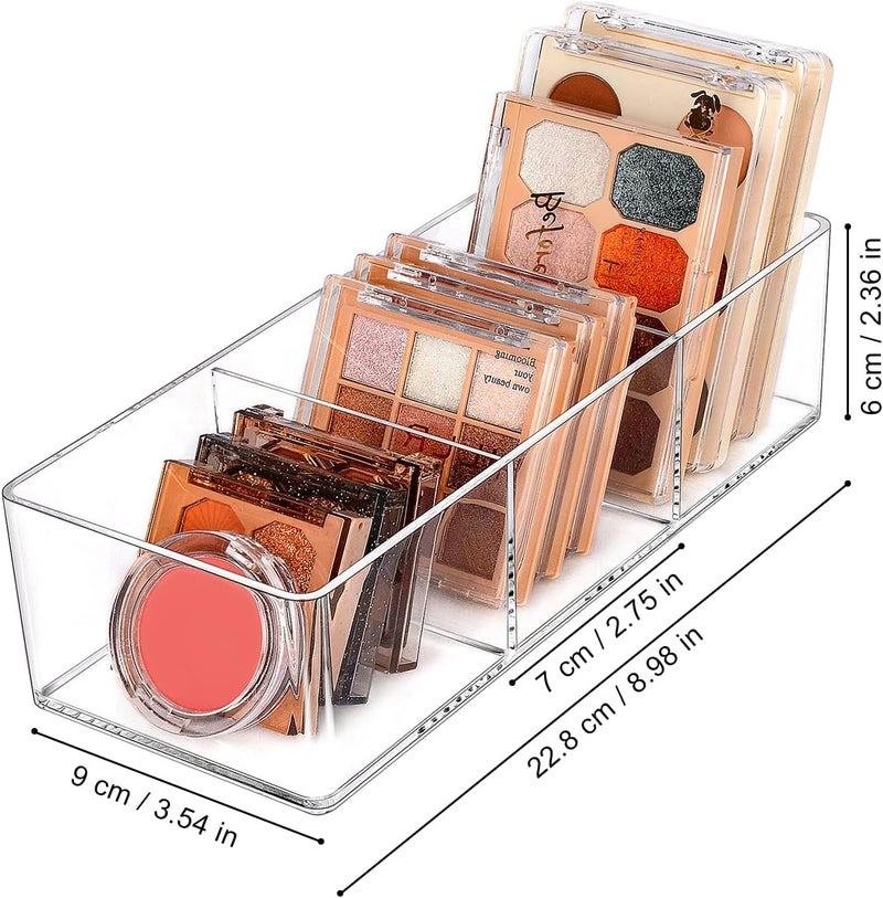 JessLab Acrylic Organizers, Bathroom Organizer for Drawer, Cosmetic Display Cases for Vanity, Countertop, Desk, Kitchen, and Makeup Storage, 3-Section - Image 2