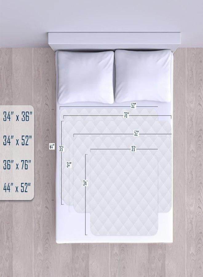 Royal Heritage Home Super Absorbent Waterproof Reusable Underpads - 34" x 36" - Heavy Duty Absorbency Washable Bed Incontinence Pads - Chux for Adults, Kids, & Pets - Sheet & Mattress Pad Protector - Made in America - Image 3