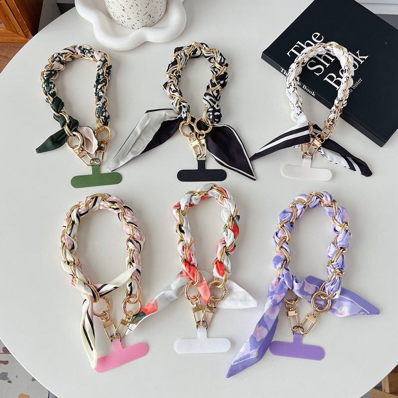 Style Phone Lanyard, High-End, Simple, Versatile Wrist Strap Case Chain, Short Woven Creative Phone Chain - Image 2