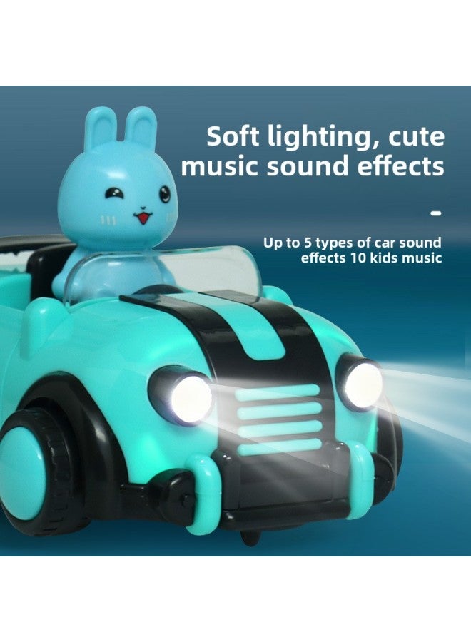 Hot For 2.4g Cartoon Remote Control Car Children's Toys Sound And Light Music Cute Convertible Gift Box Fun Press-Color:2.4g Cartoon Remote Control Toy Car (purple-window Gift Box) - Image 3