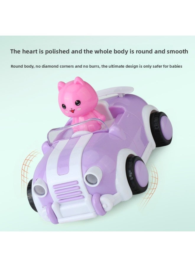 Hot For 2.4g Cartoon Remote Control Car Children's Toys Sound And Light Music Cute Convertible Gift Box Fun Press-Color:2.4g Cartoon Remote Control Toy Car (purple-window Gift Box) - Image 4