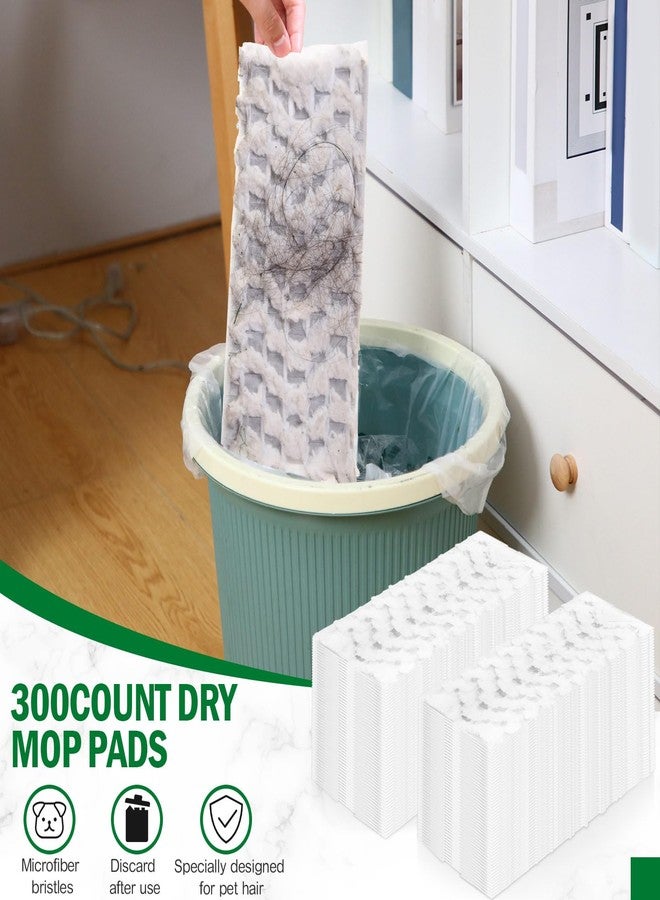 Gejoy 300 Count Heavy Duty Dry Sweeping Cloths Compatible with Swiffer Sweeper Mop, Microfiber Duster Mop Pads Refills for Cleaning Hardwood Floor Dust and Pet Hair, Disposable and Unscented Refills - Image 4