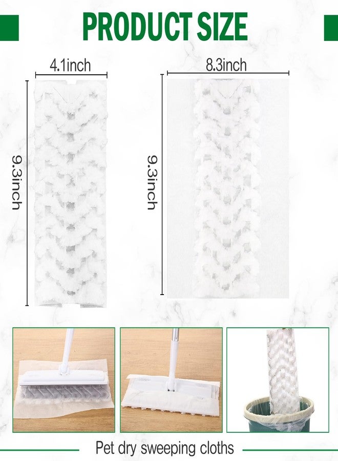 Gejoy 300 Count Heavy Duty Dry Sweeping Cloths Compatible with Swiffer Sweeper Mop, Microfiber Duster Mop Pads Refills for Cleaning Hardwood Floor Dust and Pet Hair, Disposable and Unscented Refills - Image 2