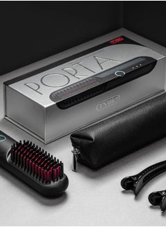 TYMO Porta Cordless Portable Hair Straightening Brush - Black  - Image 2