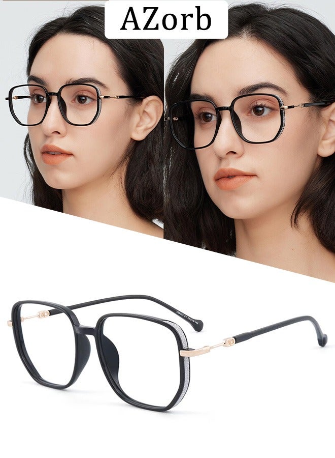 AZorb Blue Light Glasses for Men Women Ultra Lightweight Square Eyeglasses Fashion Eyewear Reading Gaming Computer Glasses Anti Blue Light Blocking Eye Glasses Anti Glare UV Radiation Black - Image 1