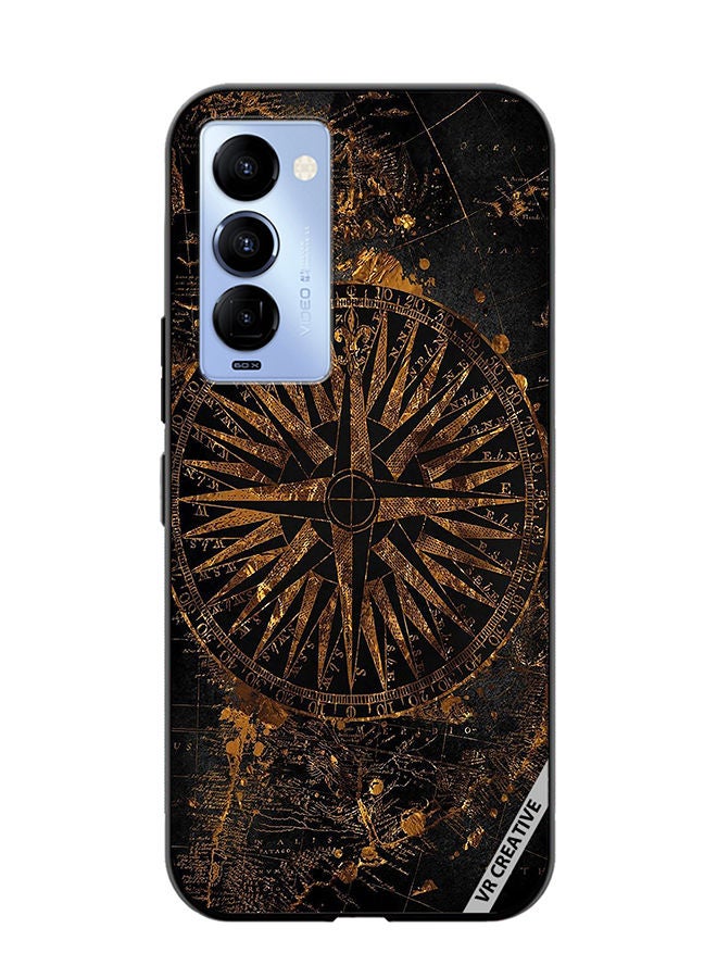 VR CREATIVE Protective Case Cover For Tecno Camon 18/18 P Brown Shield Design Multicolour - Image 1