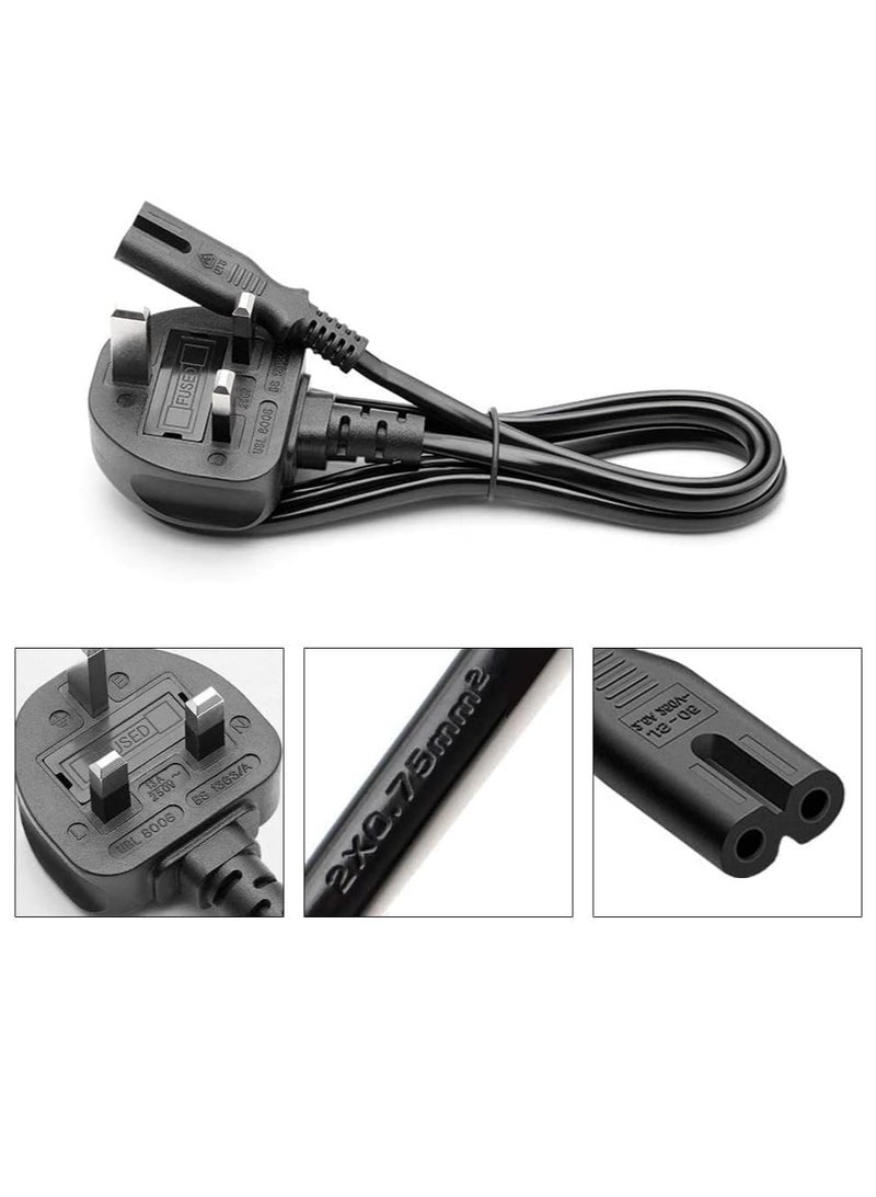 1Pcs 5Meter Power Cable 3 Pin IEC/C7/UK Mains Plug to Figure 8 Connector Socket Power Cord Leads For Samsung/LG/TCL/Sony/TV/PS5/PS4/PS3/PC/Monitors Computer Printer Camera Home Audio Etc - Image 2