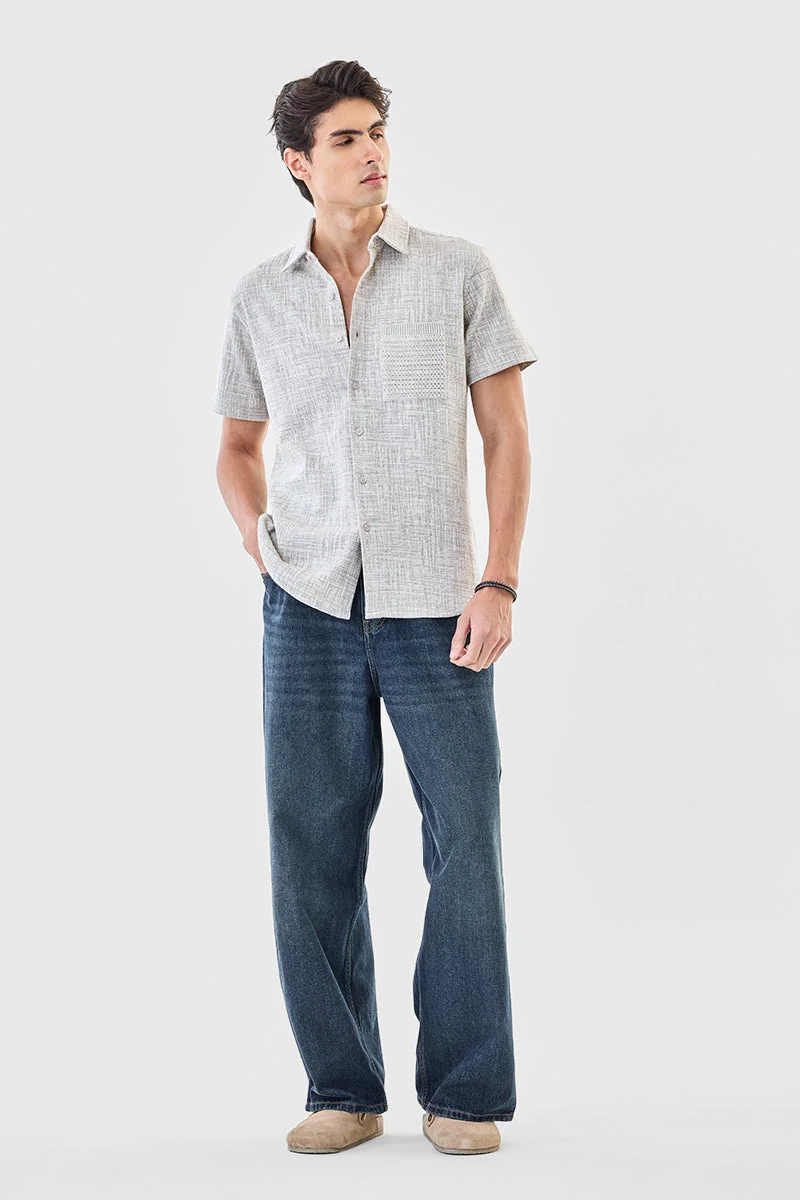 SNITCH Textured Regular Fit Shirt