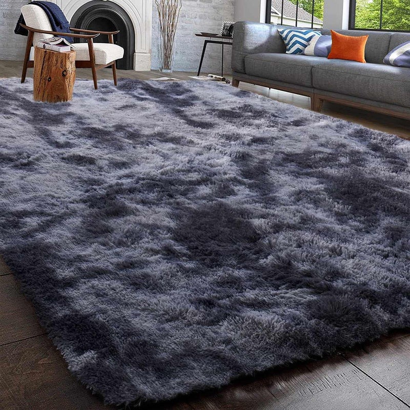 Rugs for Living Room Fluffy Area Rug Shaggy for Bedroom Soft Modern Luxury Fur Carpet for Kids Room Nursery Indoor Plush Furry Rug Comfy Home Decor Floor Mat (Dark Grey, 200 x 300 cm) - Image 4