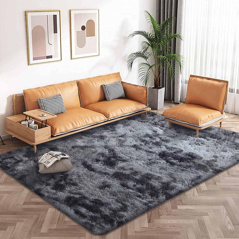 Rugs for Living Room Fluffy Area Rug Shaggy for Bedroom Soft Modern Luxury Fur Carpet for Kids Room Nursery Indoor Plush Furry Rug Comfy Home Decor Floor Mat (Dark Grey, 200 x 300 cm) - Image 3