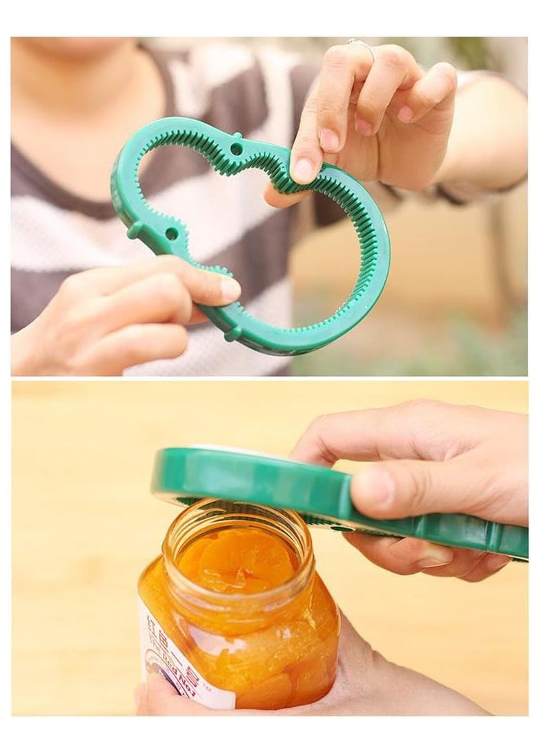 3 in 1 Kitchen Tool Silicone Easy Arthritis Jar Opener Convenience multi-function Jars/Bottles Wine Opener Kitchen Tool (3pcs, Green) - Image 5