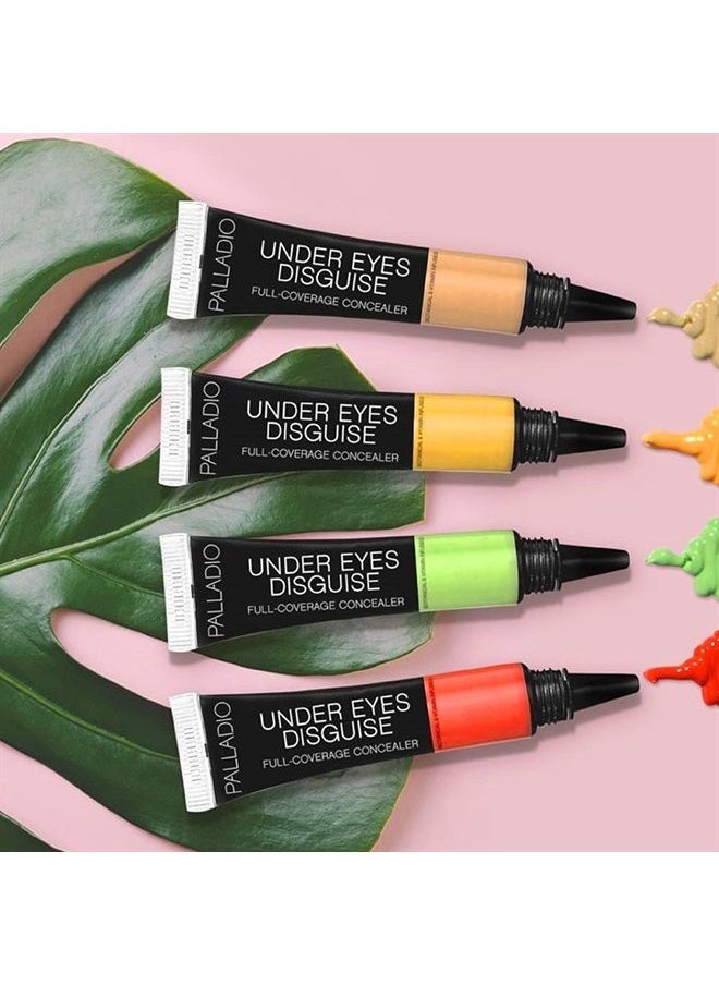 Full Coverage Concealer, Under Eyes Disguise, Creamy Face and Eye Concealer, Evens Skin Tone, Conceals Blemishes, Dark Circles and Fine Lines, Use with Concealer Brush, Mocha