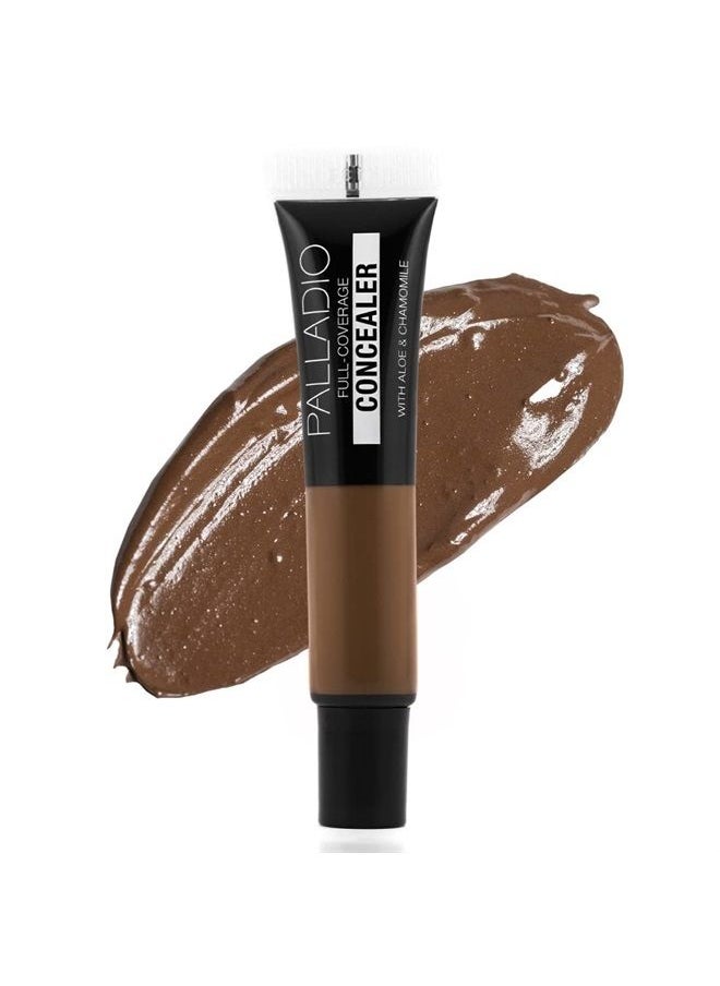 Full Coverage Concealer, Under Eyes Disguise, Creamy Face and Eye Concealer, Evens Skin Tone, Conceals Blemishes, Dark Circles and Fine Lines, Use with Concealer Brush, Mocha