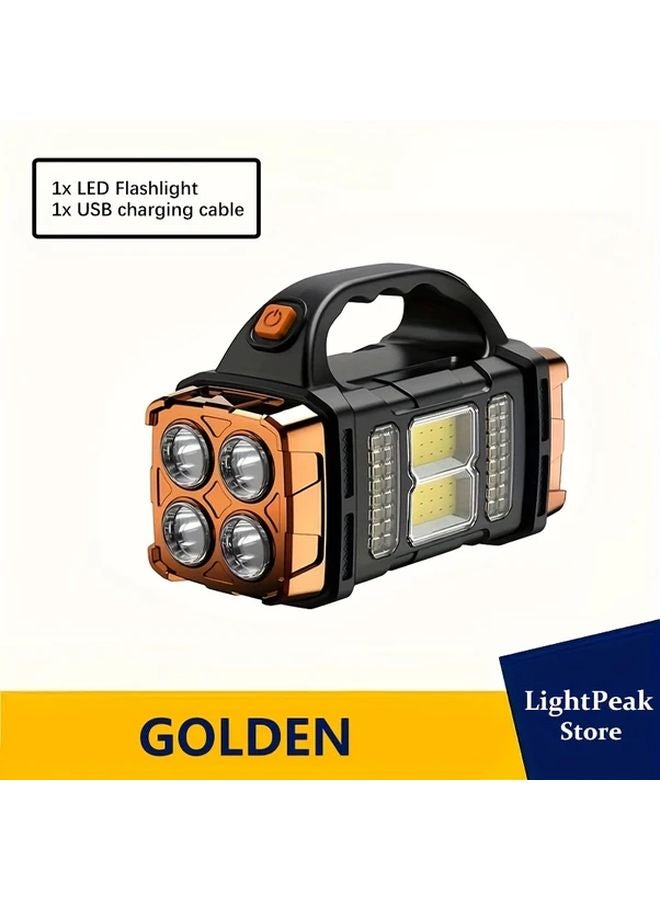 Golden Solar USB Rechargeable Emergency Lantern Dual Light Source Camping Light - Image 1