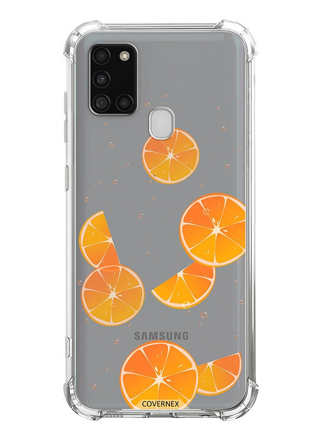 Covernex Shockproof Protective Case Cover For Samsung Galaxy A21s Orange Slices - Image 1